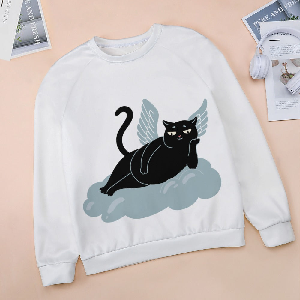 Angel Kitty Black Cat Sweater