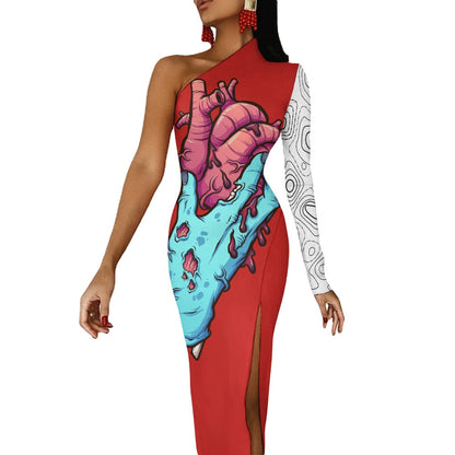 Zombie Valentine Slit Dress