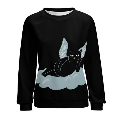 Angel Kitty Black Cat Sweater