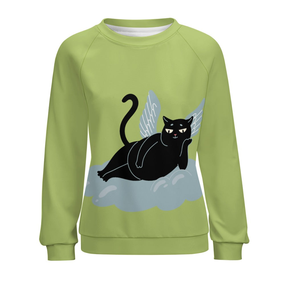 Angel Kitty Black Cat Sweater