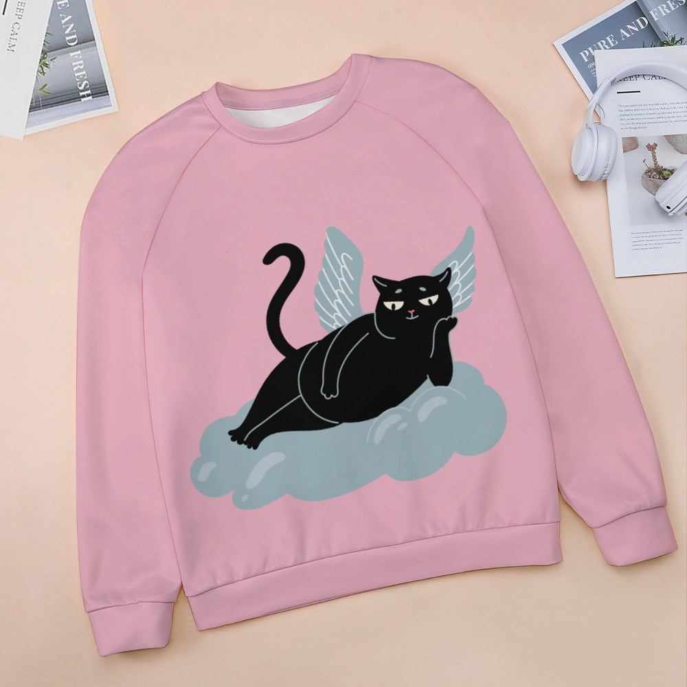 Angel Kitty Black Cat Sweater