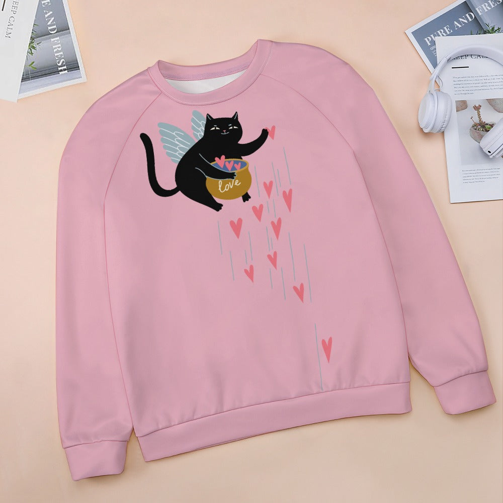 Angel Kitty Pot of Hearts Sweater