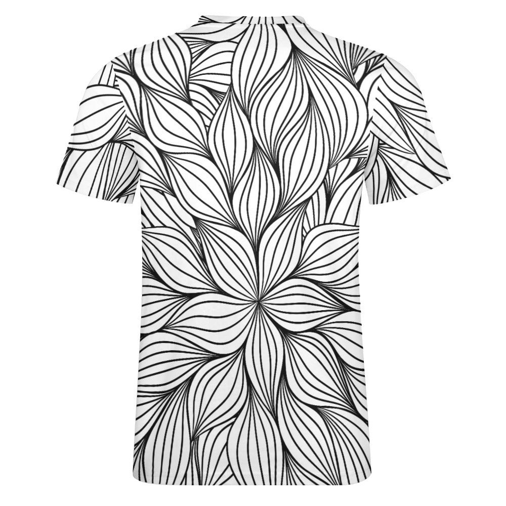 Black and White Bloom Tee