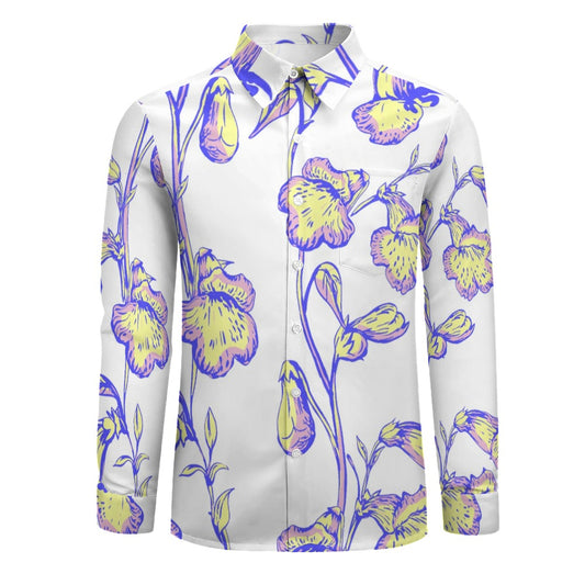Bell Flower, One Pocket Long Sleeve Button Up