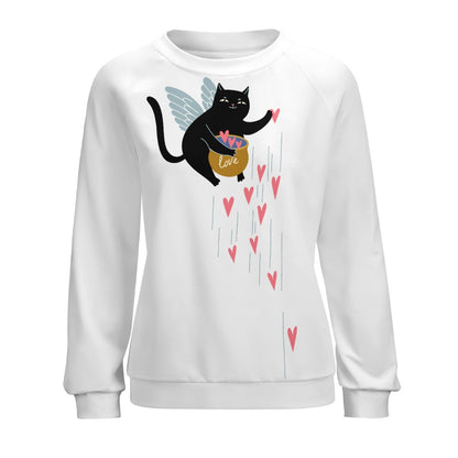 Angel Kitty Pot of Hearts Sweater