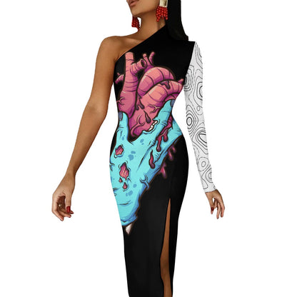 Zombie Valentine Slit Dress