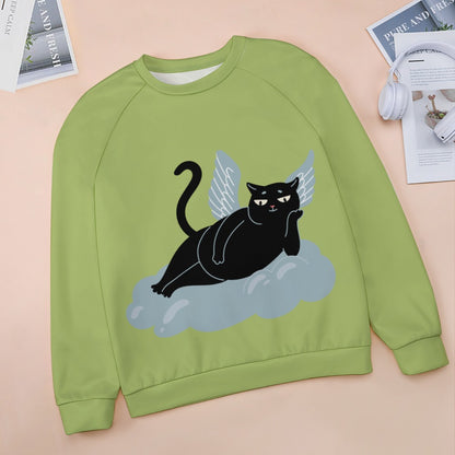 Angel Kitty Black Cat Sweater