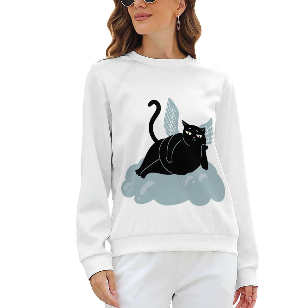 Angel Kitty Black Cat Sweater