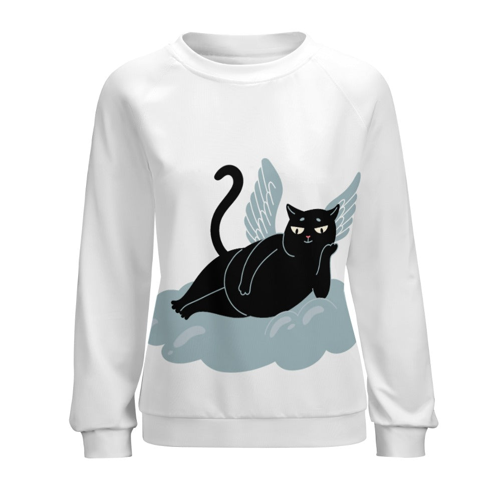 Angel Kitty Black Cat Sweater