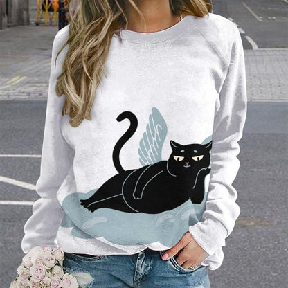 Angel Kitty Black Cat Sweater