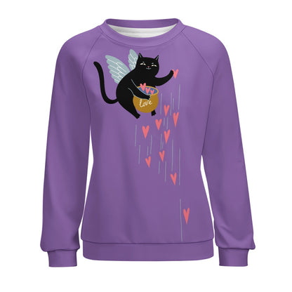 Angel Kitty Pot of Hearts Sweater