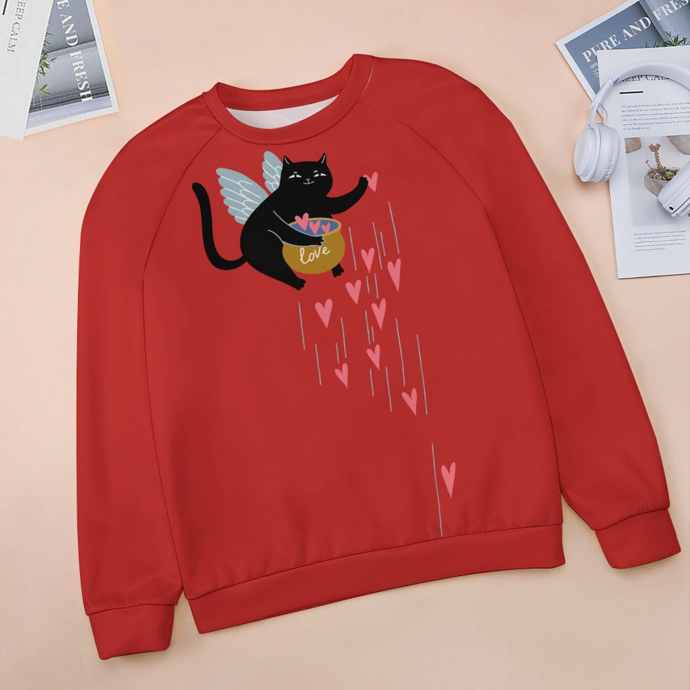 Angel Kitty Pot of Hearts Sweater