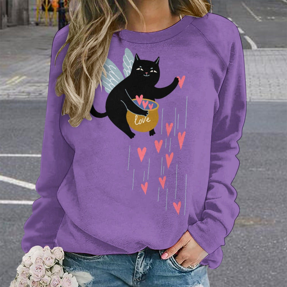 Angel Kitty Pot of Hearts Sweater