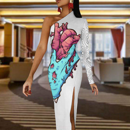 Zombie Valentine Slit Dress