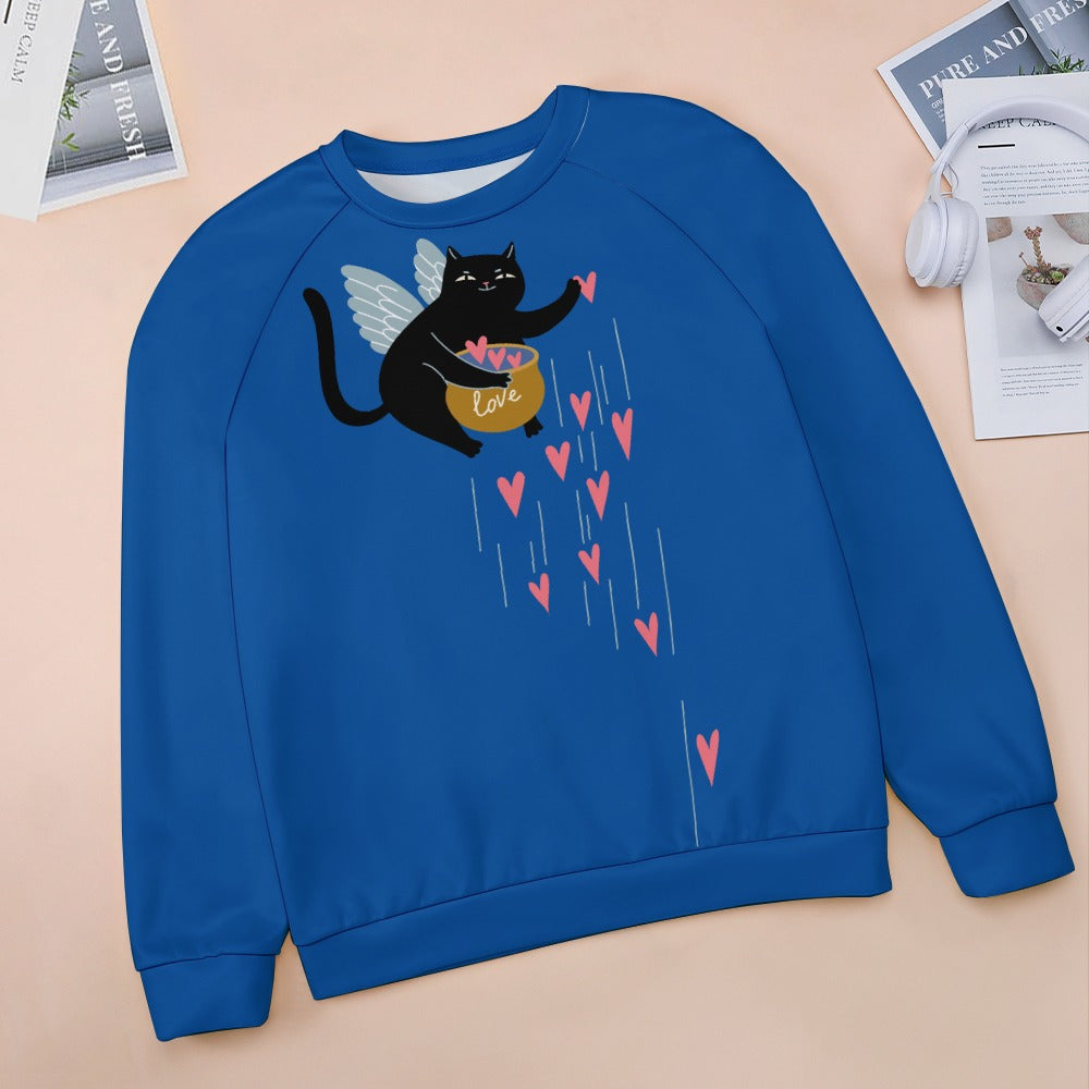 Angel Kitty Pot of Hearts Sweater