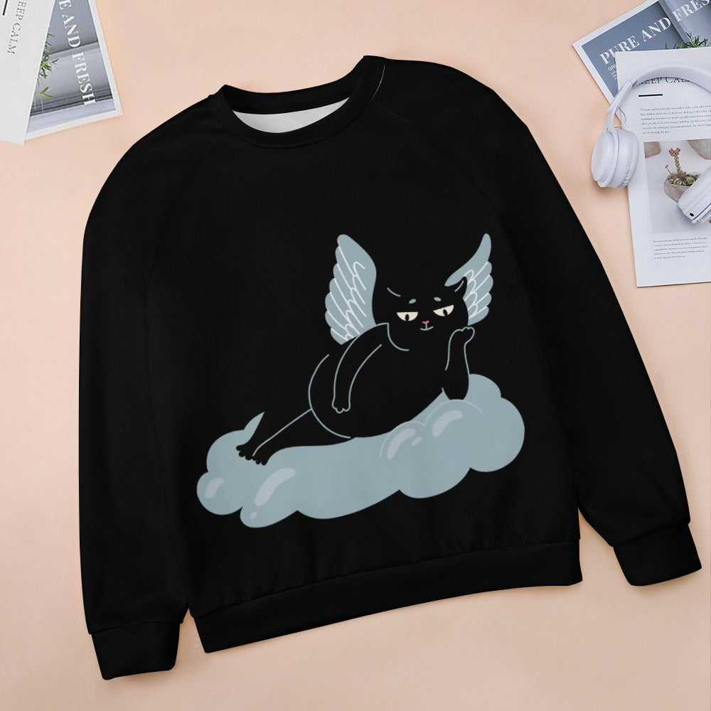 Angel Kitty Black Cat Sweater