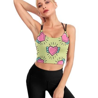 Crop Top I Only Have Hearts For You Yoga Top