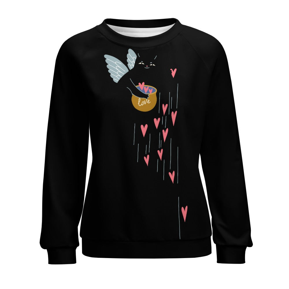 Angel Kitty Pot of Hearts Sweater