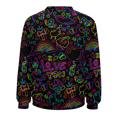 Neon I love you Raglan Sweater