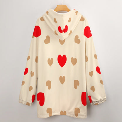 Polyester Hearts Extra Big Hoodie