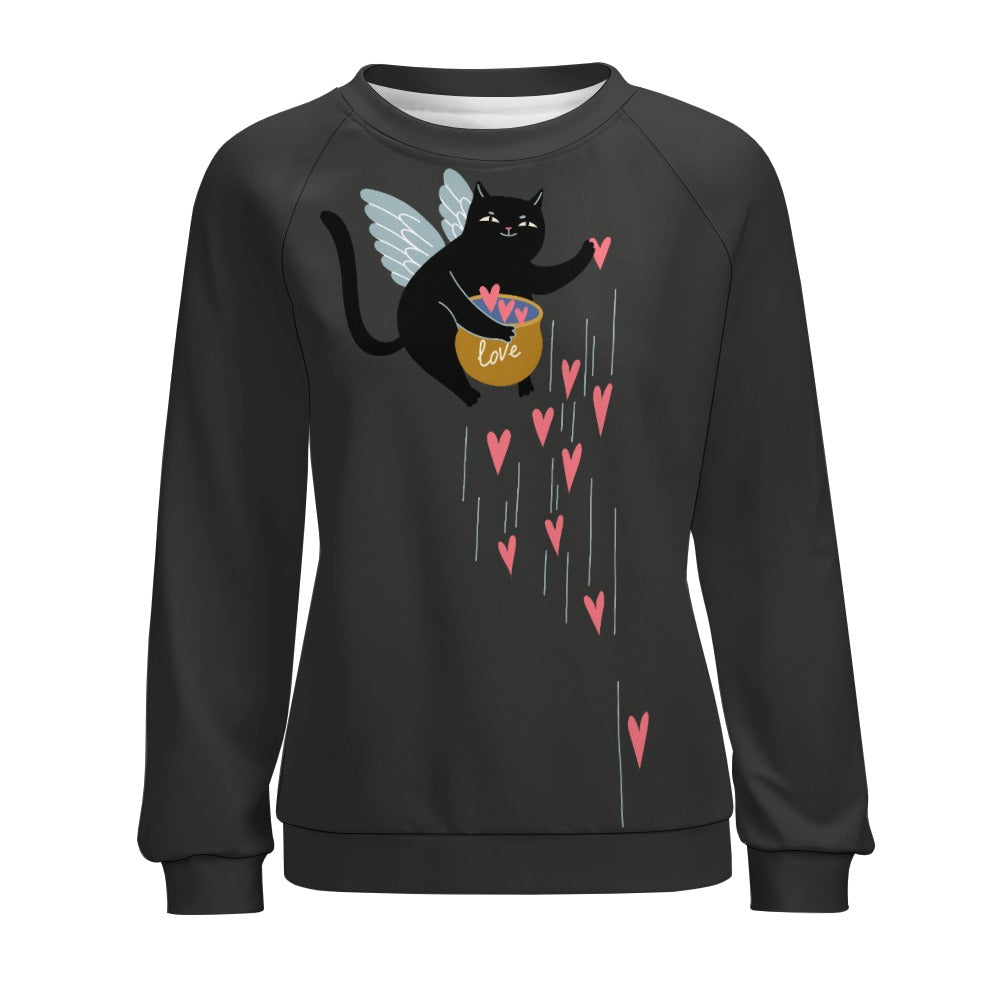 Angel Kitty Pot of Hearts Sweater