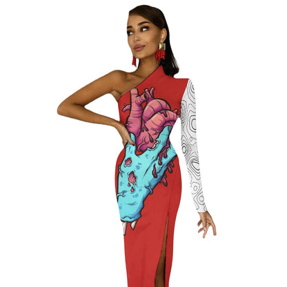 Zombie Valentine Slit Dress