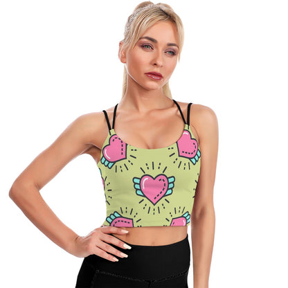 Crop Top I Only Have Hearts For You Yoga Top