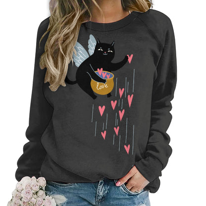 Angel Kitty Pot of Hearts Sweater