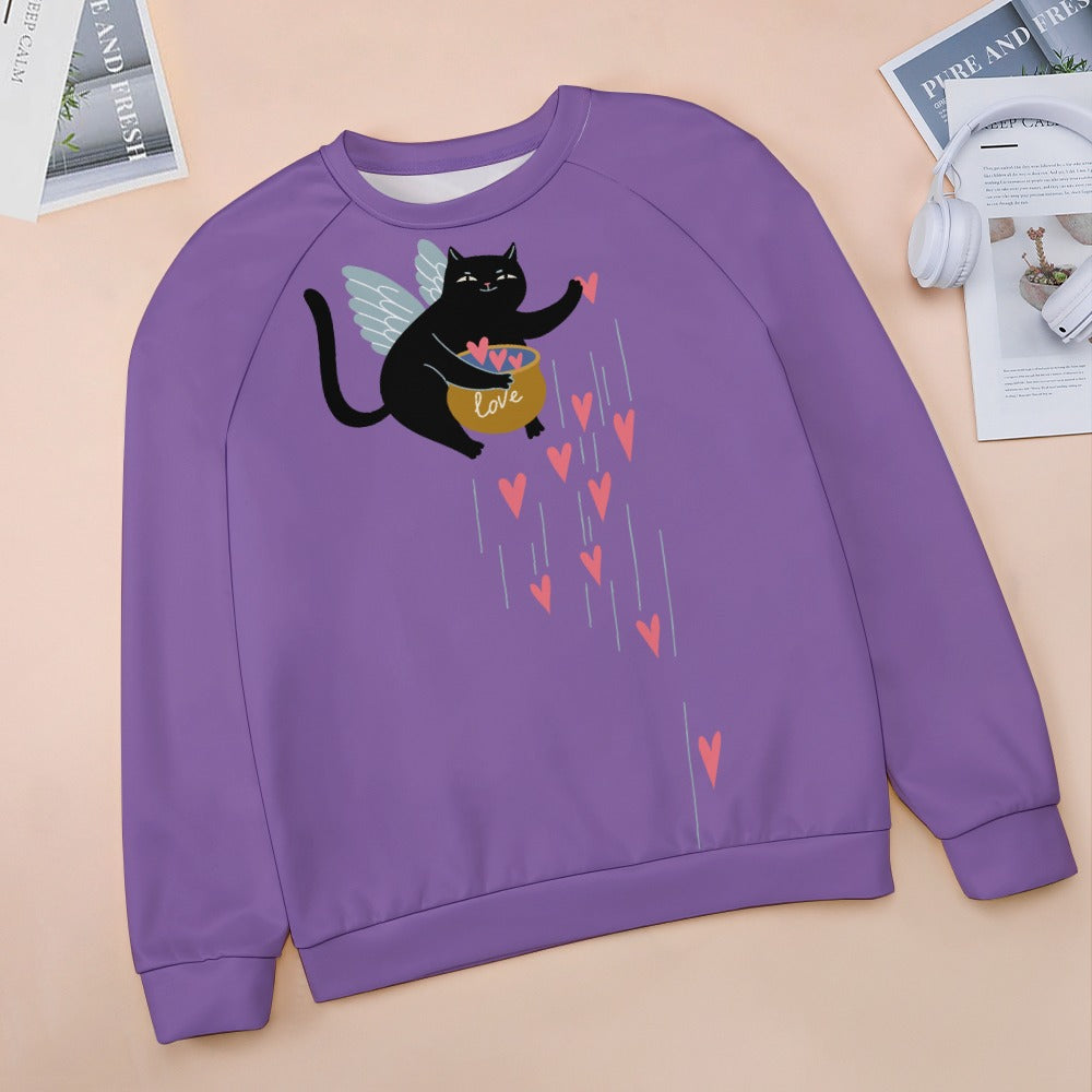 Angel Kitty Pot of Hearts Sweater