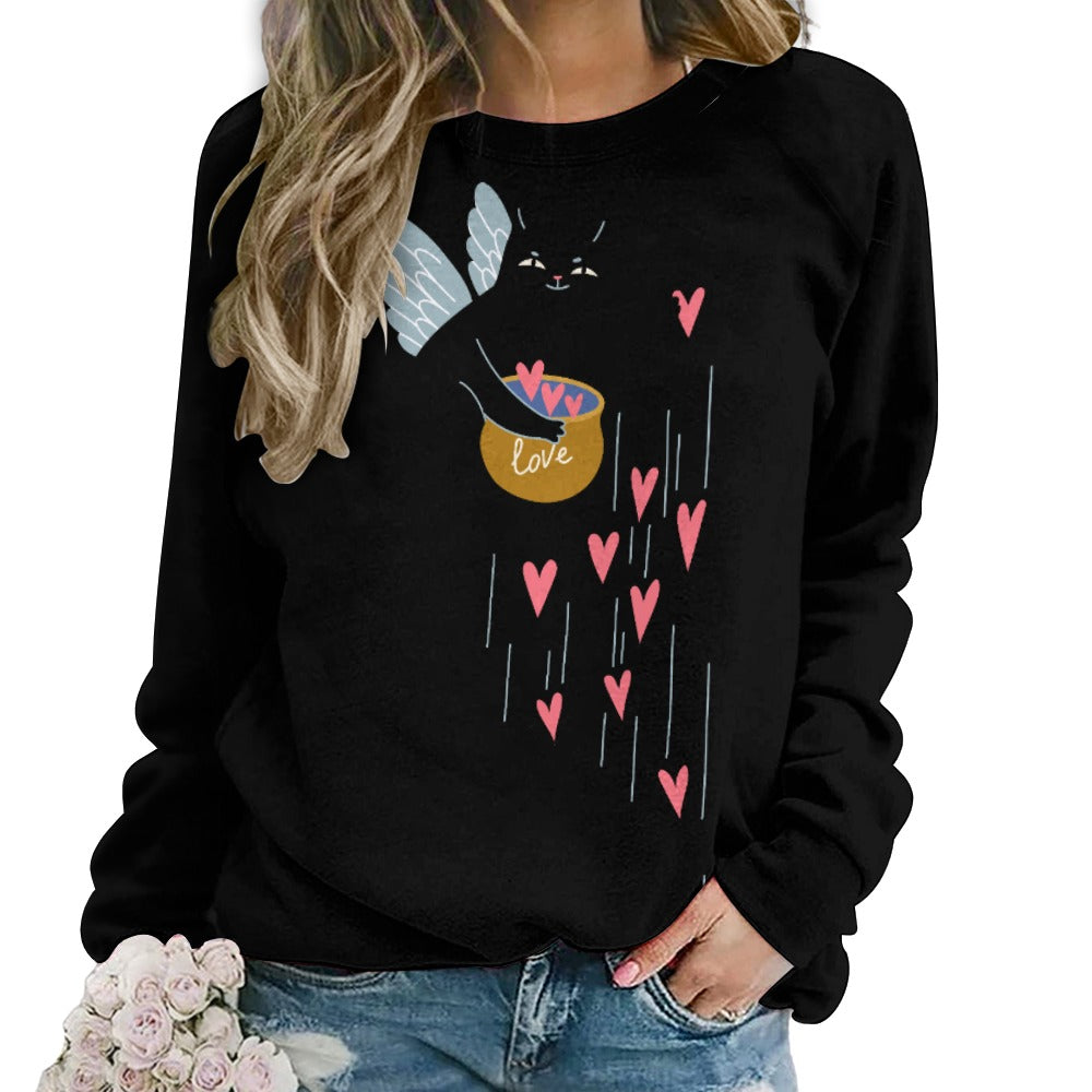 Angel Kitty Pot of Hearts Sweater